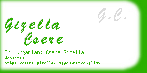 gizella csere business card